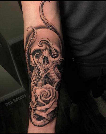 Tattoos - Oak Adams Octopus Skull - 141140